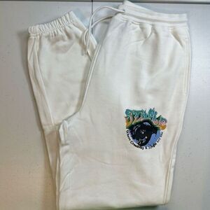 NWT Staple Men’s White Joggers Sweatpants “Seeing Eye” Creativity & Magic Size L
